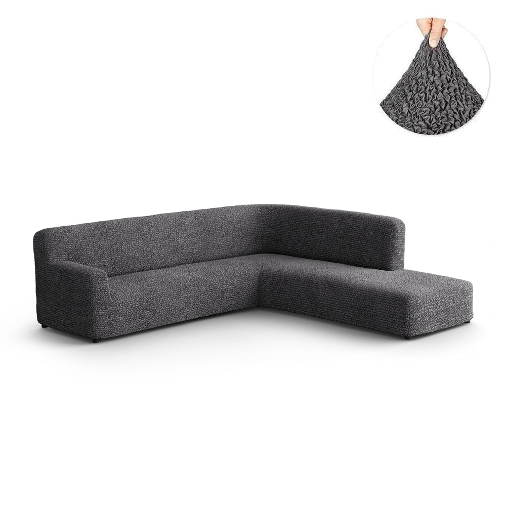 Fullback Sofa Cover (Right Chaise) - Charcoal, Microfibra Collection